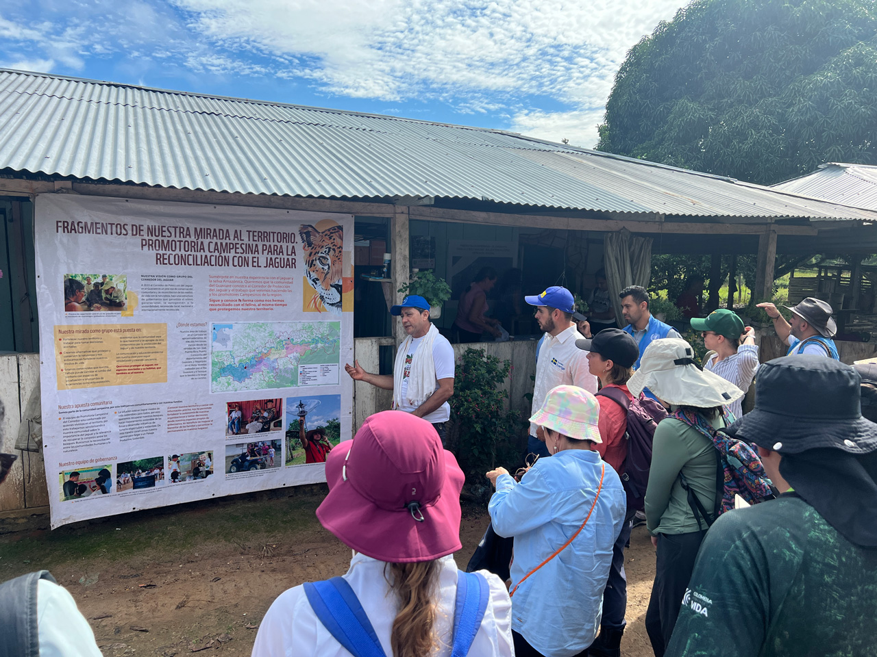 Comite San Jose Visita del Comité Directivo al proyecto Naturalpaz, financiado por el Fondo para la Consolidación de la paz a través del Fondo Multidonante, que apoya la protección del Corredor del Jaguar.