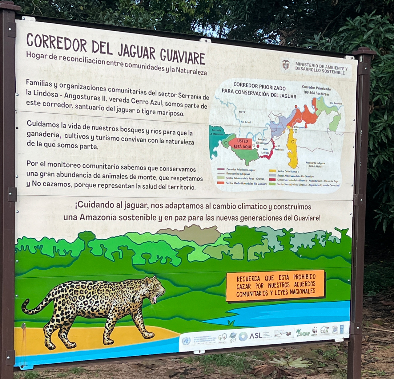 Comite San Jose Visita del Comité Directivo al proyecto Naturalpaz, financiado por el Fondo para la Consolidación de la paz a través del Fondo Multidonante, que apoya la protección del Corredor del Jaguar.
